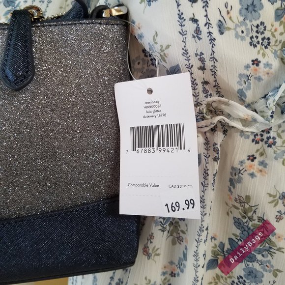 KATE SPADE CROSSBODY DUSK NAVY LOLA CROSSBODY NWT - Picture 7 of 16